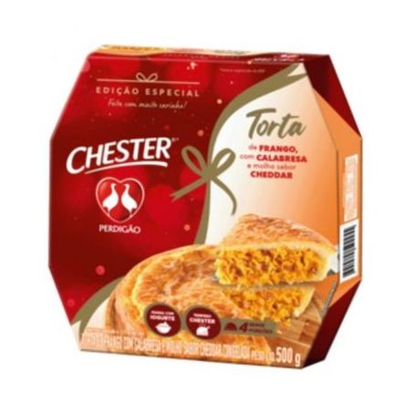 Torta perdigão 500g frango com calabresa e molho cheddar