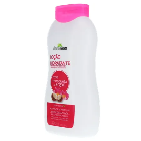 Loção hidratante denomax rosa mosqueta argan 470g 360-4