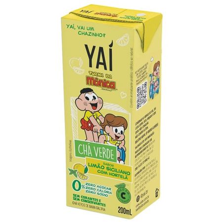 Cha Verde Yai 200ml Turma Monica Limao Siciliano Hortela