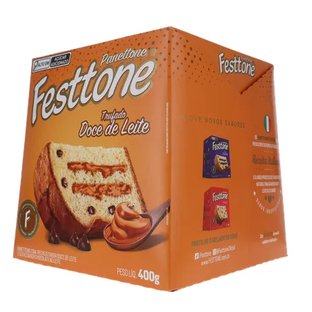 Panettone Festtone Trufado Doce De Leite 400G 360-22