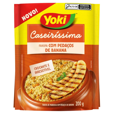 FAROFA CASEIRÍSSIMA YOKI C/PEDAÇOS BANANA  200G*