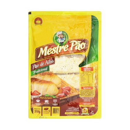 Pão de Alho Mestre Do Pão Tradicional Embalagem 280G