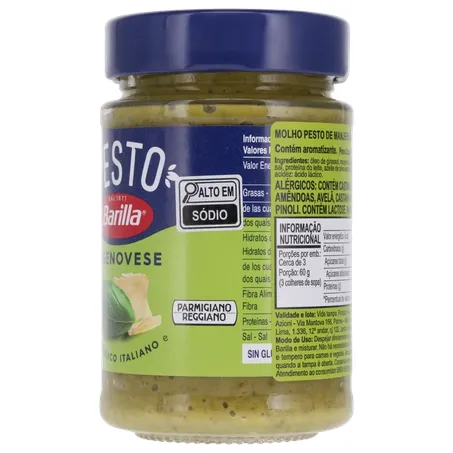 MOLHO PESTO BARILLA GENOVESE VIDRO 190G 360-6