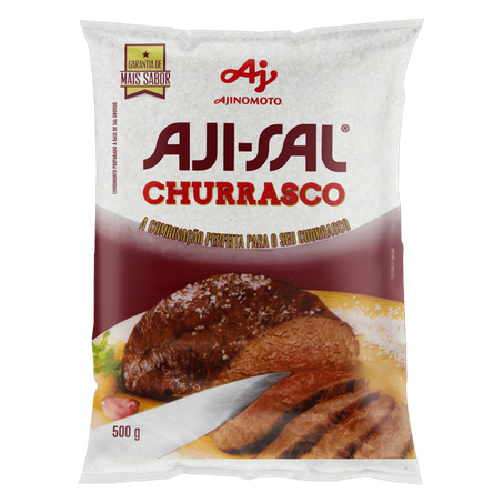 Sal grosso para churrasco aji-sal pacote 500g