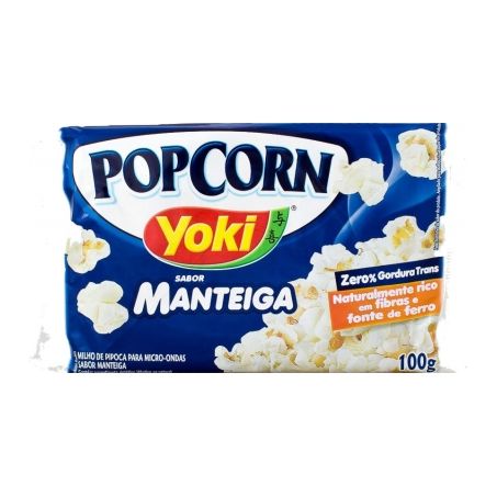 PIPOCA P/MICROONDAS YOKI MANTEIGA 100G