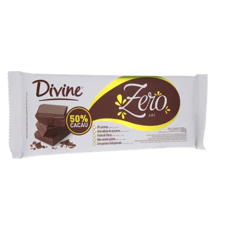 CHOCOLATE BARRA DIVINE ZERO 50% 100G 360-34
