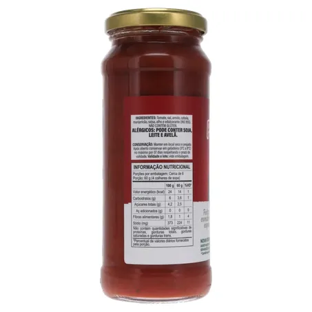 Molho De Tomate Predilecta Premium c Manjericao 340g 360-24