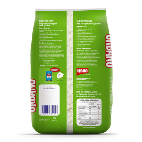 Farinha de Arroz Urbano Integral 1kg 360-2