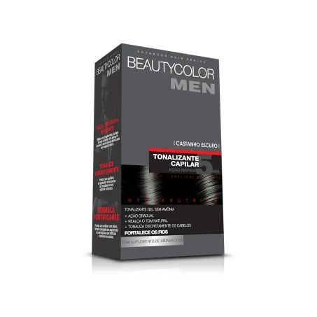Kit Tonalizante Gel Castanho Escuro Men Beauty Color