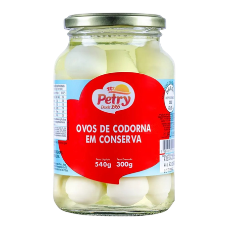 Ovo de codorna petry em conserva 300g