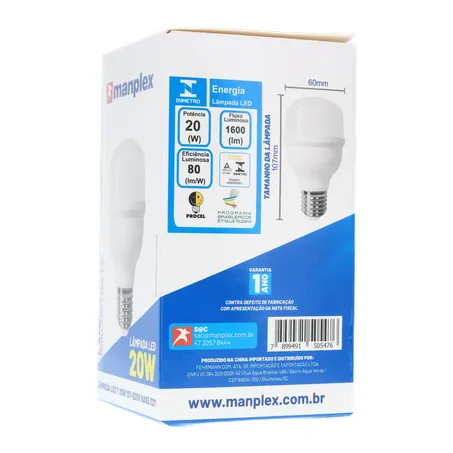 Lâmpada mundilux pera 20w 360-25