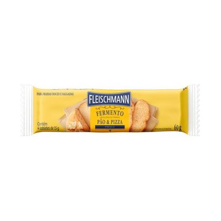 Fermento Biológico Fleischmann Fresco Embalagem 15g X 4 Un