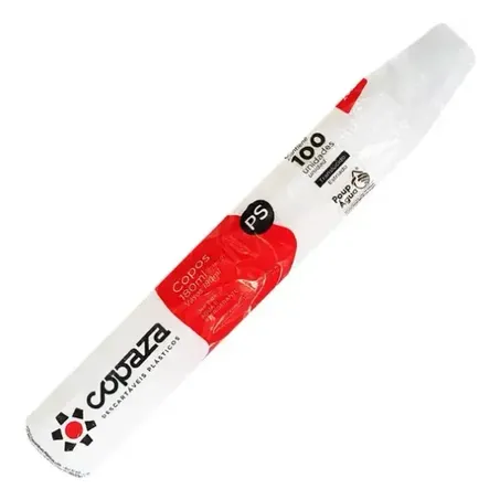 Copo Descartavel Copaza 180ml 100un Abnt Agua Branco