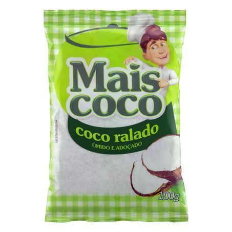 COCO RALADO ÚMIDO ADOÇADO MAIS COCO 100G