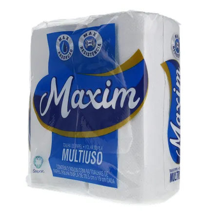 Toalha De Papel Maxim 2 Rolos Com 60 Toalhas 
  360-3