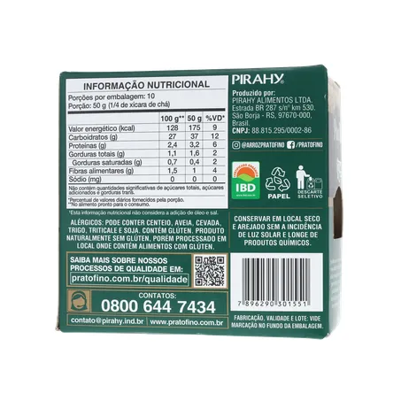 ARROZ PRATO FINO 500G ORGANICO 360-19