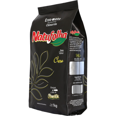 Erva mate natufolha 1kg ouro laminada
