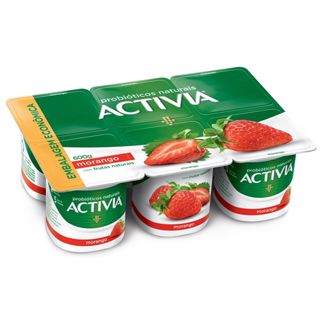 Iogurte Activia Probióticos Morango 600G