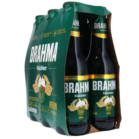 Cerveja Brahma Malzbier Long Neck 355ml C/6 360-24