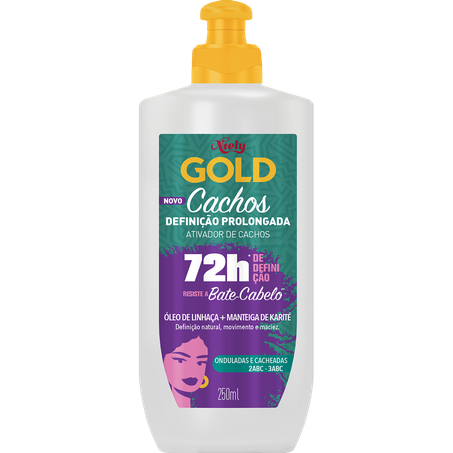 Creme ativador de cachos definicao prolongada niely gold 250ml