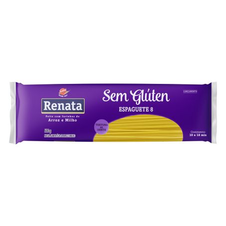 MACARRÃO DE MILHO E ARROZ ESPAGUETE 8 SEM GLÚTEN RENATA