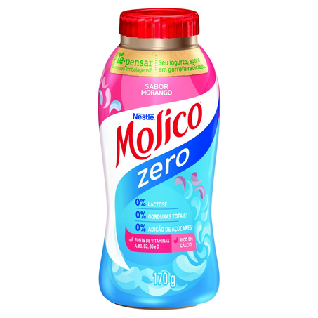 Iogurte Molico 170g - Zero Lactose - Morango