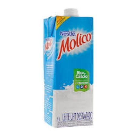 LEITE UHT MOLICO 1L DESNATADO GRATIS 200