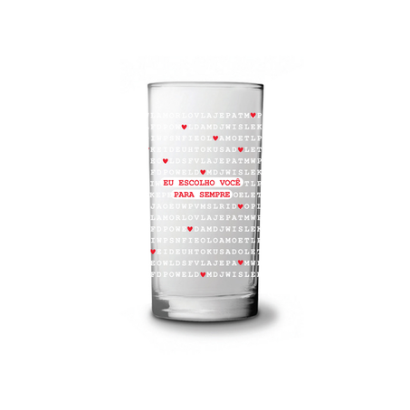 Copo vidro allmix manchester eu escolho você 300ml unid