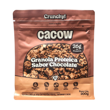 GRANOLA PROTEICA CHOCOLATE CACOW 200G