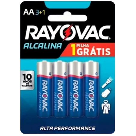 RAYOVAC PILHA ALCALINA AA L4P3