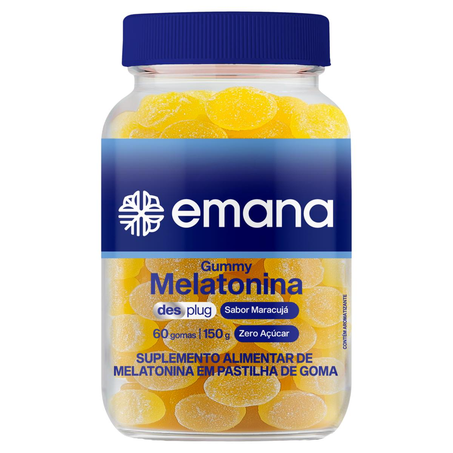 Suplemento Gummy Emana 150g - Melatonina - Com 60 Gomas de Maracujá