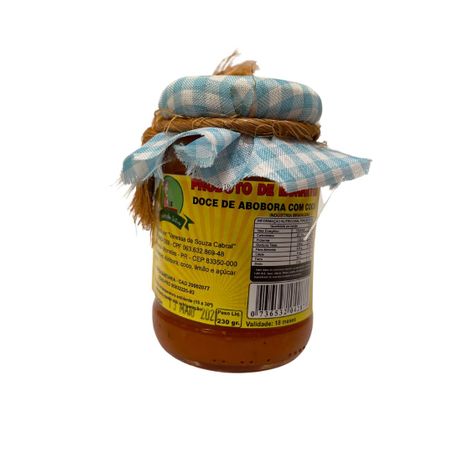 Geleia Sabor Do Sitio 220g Abobora C/Coco