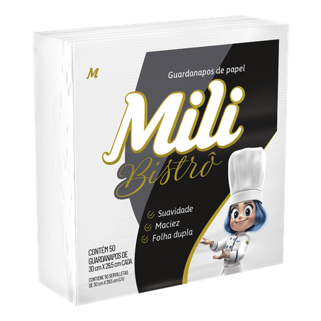 GUARDANAPO MILI GOURMET F DUPLA 30X29,5 CM