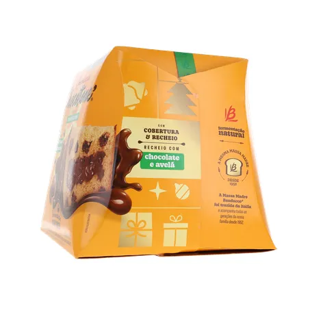 Panettone Bauducco Chocolate e Avelã Caixa 450gr 360-7