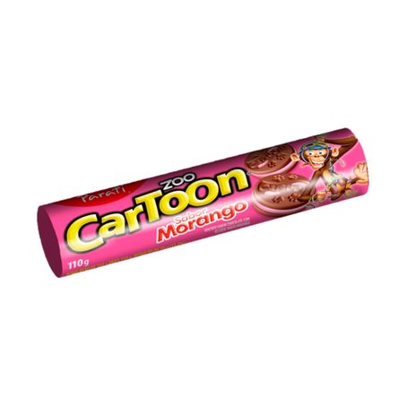 BISCOITO CHOCOLATE RECHEIO MORANGO ZOO CARTOON