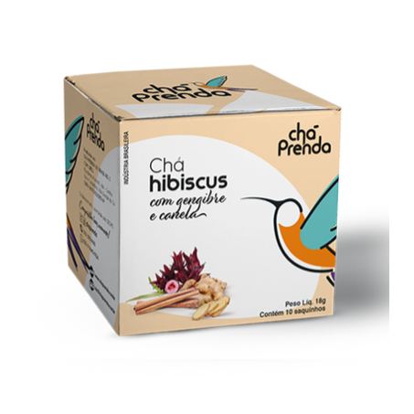Chá prenda hibisco, gengibre e canela c/10 20g