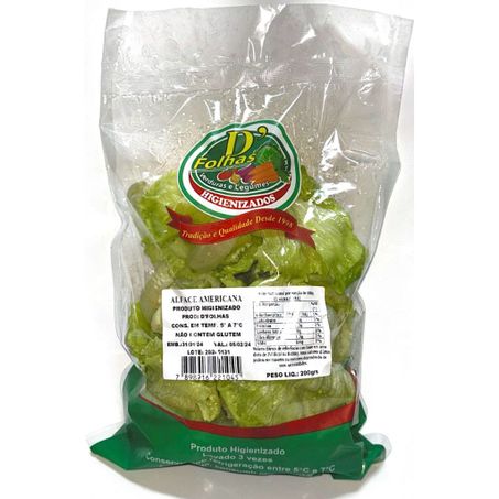 ALFACE AMERICANA D FOLHAS 200G