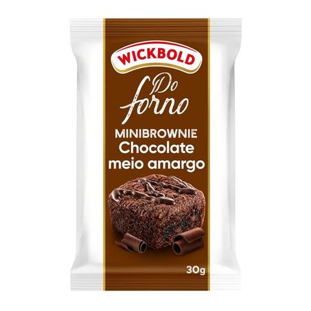 Minibrownie wickbold choco meio amargo 25g