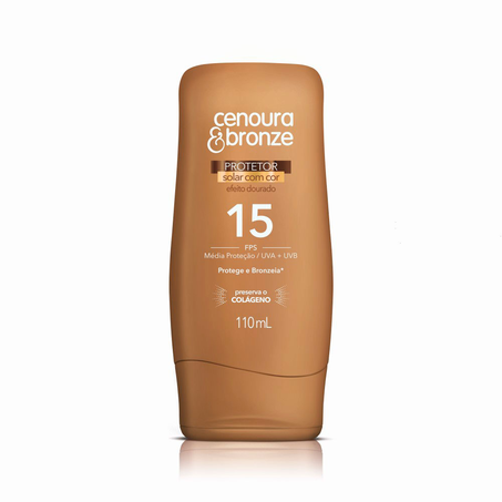 Protetor Solar Cenoura Bronze Cor FPS 15 110Ml
