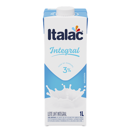 Leite long vida italac integral 1 lt