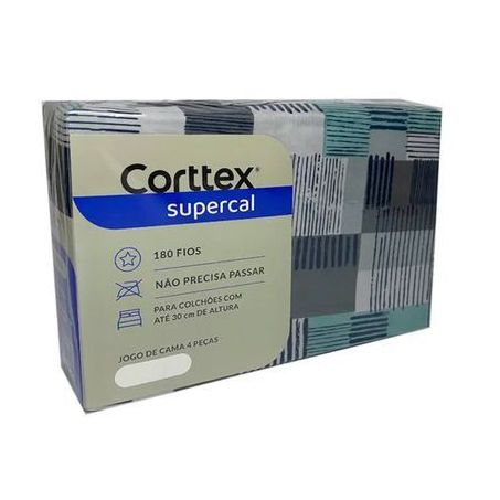 Jogo de Cama Corttex Supercal Casal Sortido 4 Peças