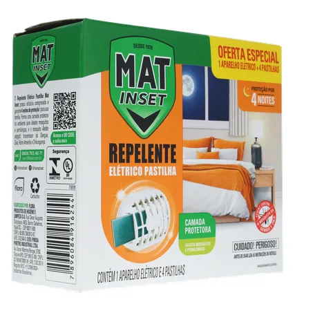 Inseticida mat inset apar c/4 pastilhas 360-32