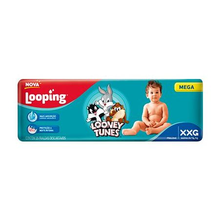 Looping-looney tunes fralda mega xxg c/22