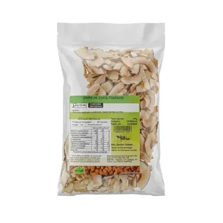 CHIPS DE COCO SEM AÇÚCAR 250G