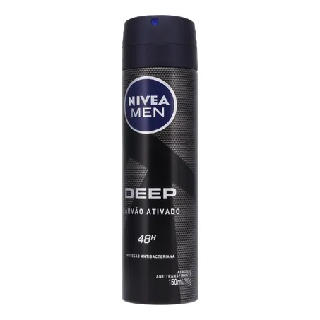 DESOD.NIVEA AERO 150ML DEEP CARVAO ATIVO MASC 360-2