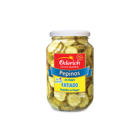 PEPINO EM CONSERVA ODERICH FATIADO 300G