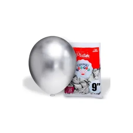 BALAO 9 LISO PLATINO PRATA REDONDO REF: 1009009110025