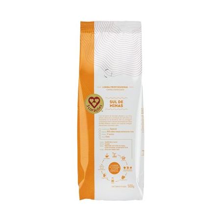 Café sul minas grão expresso 3 corações 500g