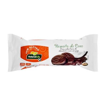 BISC COCO NATU LIFE S/GLUT COB 140G CHOC