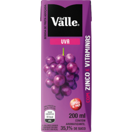 Suco del valle 200ml tp nectar de uva